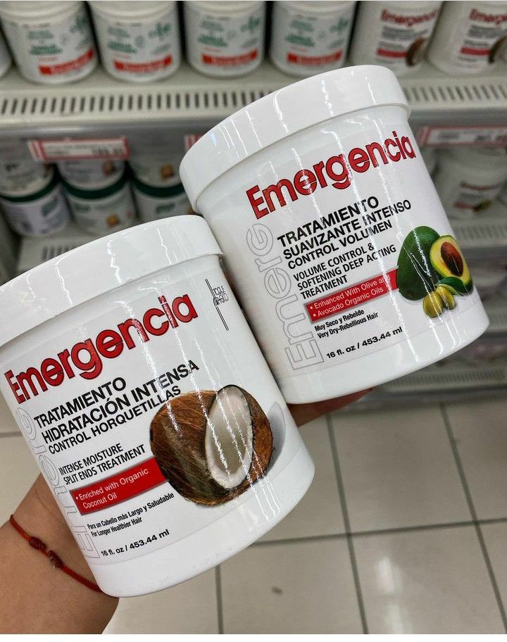 salud y belleza - mascarilla capilar Emergencia .Coco y keratina. 9ft.onzas.230 ml