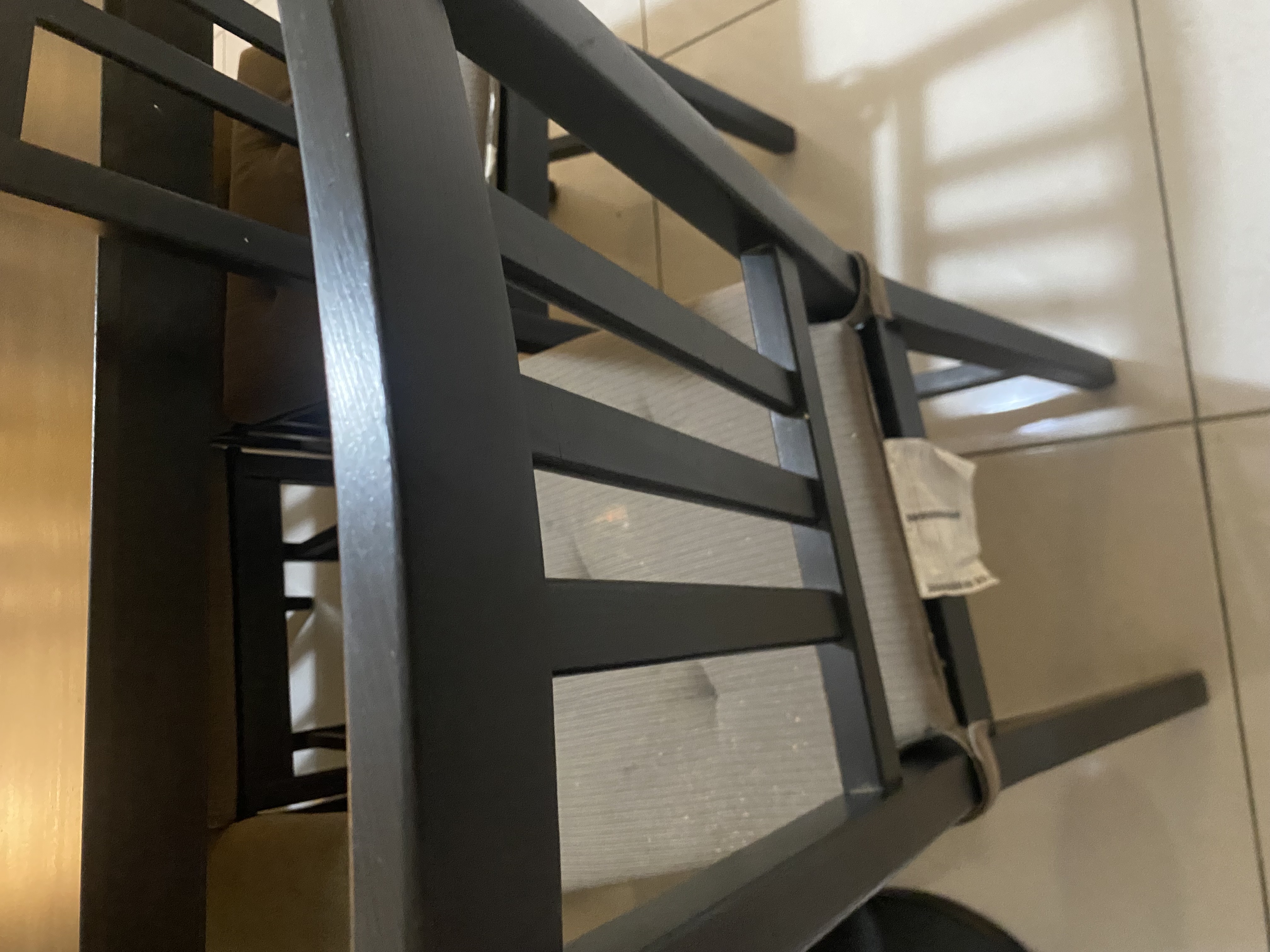 muebles y colchones - Mesa comedor con 4 sillas y sus cojines, ikea, negro 2