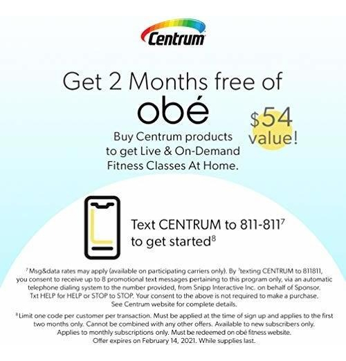 Salud y Equipamiento Médico - Centrum Mini Hombre 50+ Multivitamina Corazon Cerebro 280cap 4