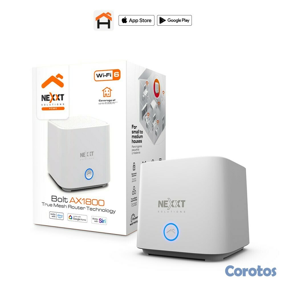 computadoras y laptops - ROUTER WIRELESS MESH NEXXT BOLT AX1800, SISTEMA INALAMBRICO COMPLETO PARA EL HOG