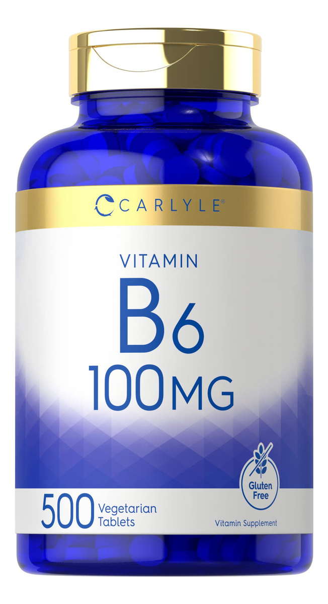 Salud y Equipamiento Médico - Carlyle Vitamina B6 100mg | 500 Comprimidos | Vegetariano, S 1
