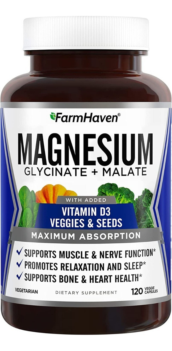 Salud y Equipamiento Médico - Magnesio  120 capsulas Con Vitamin D3 -  Unidad 0
