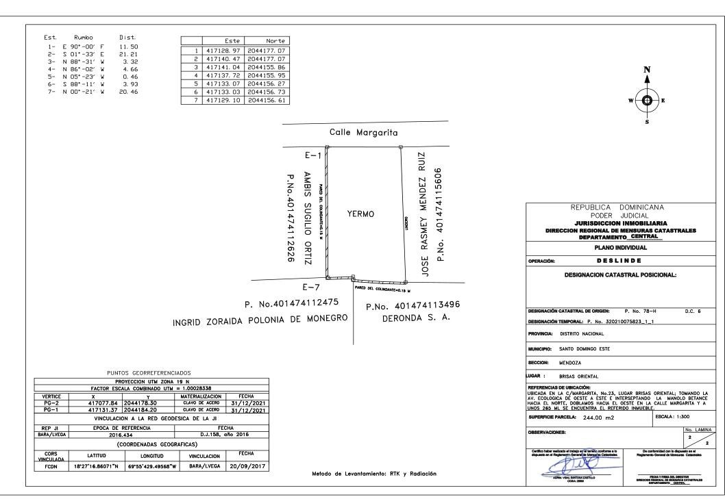 solares y terrenos - Solar de 244 metros en Prado Oriental, Autopista de San Isidro, con titulo 0