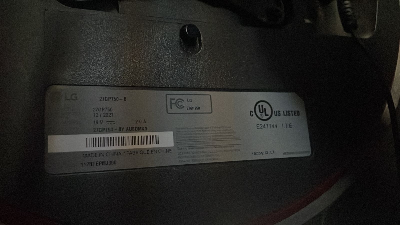 otros electronicos - Monitor Gamer LG 27GP750-B 27” IPS 165Hz 1ms 3
