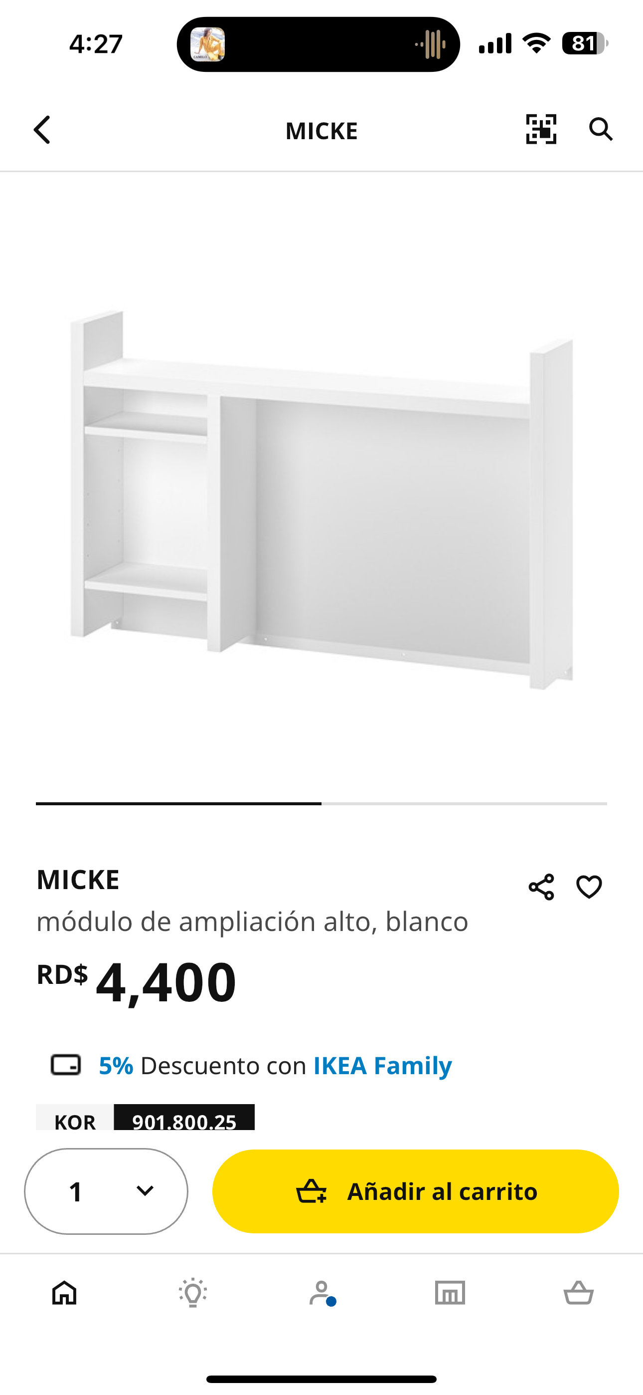 articulos de oficina - complemento de escritorio micke Ikea.