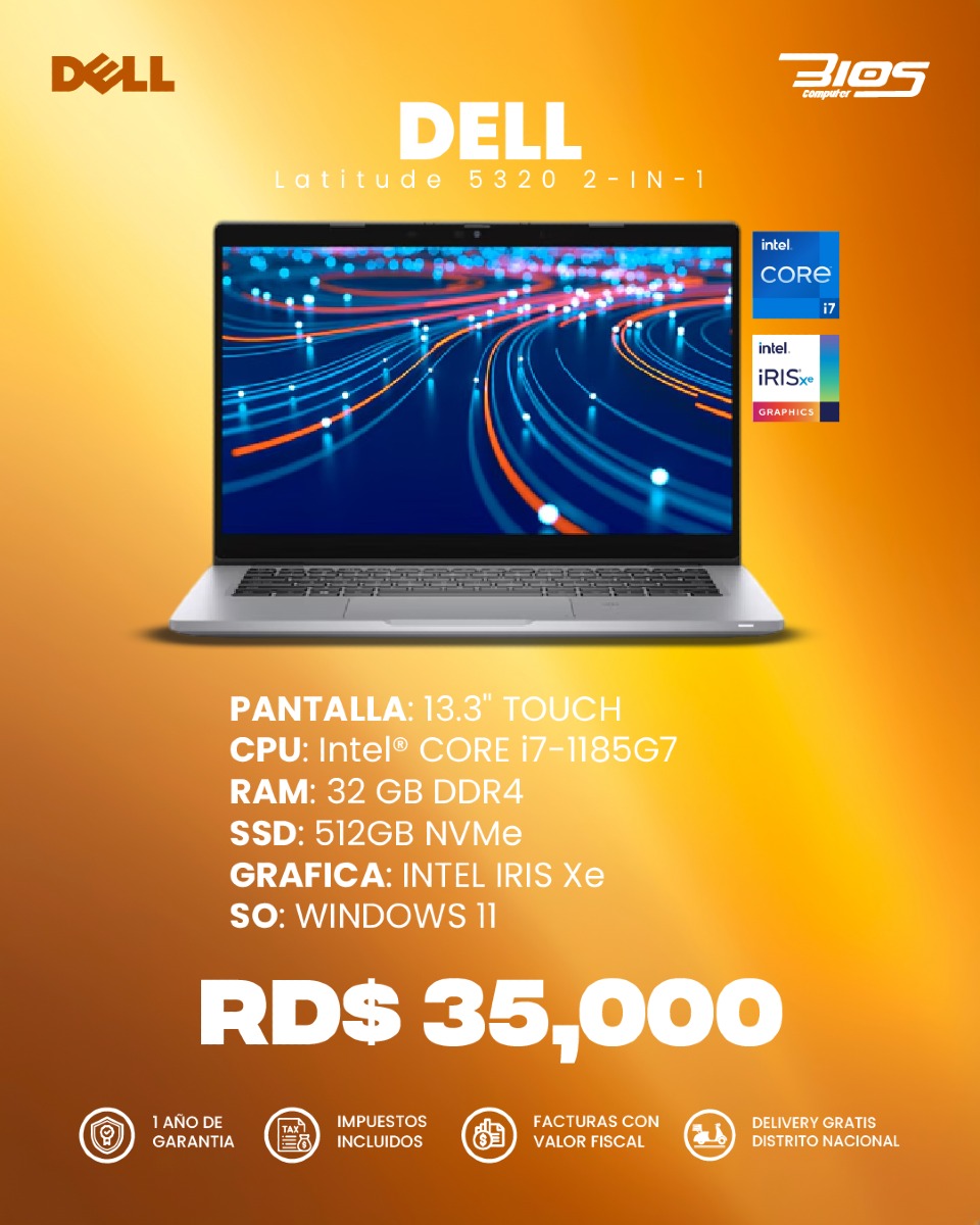 computadoras y laptops - Laptop Dell Latitude 5320 2-IN-1