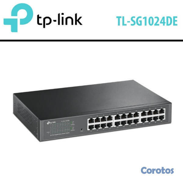 otros electronicos - SWITCH 24 PUERTOS TP-LINK TL-SG1024DE, GIGABIT  1