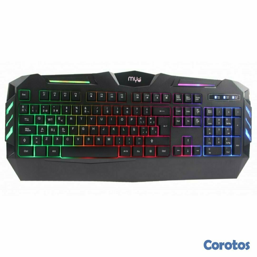 computadoras y laptops - TECLADO GAMING MYO SERIE 5, USB, LED, BACKLIGHTING RAINBOW. ESPAÑOL  MYO-KBG5
