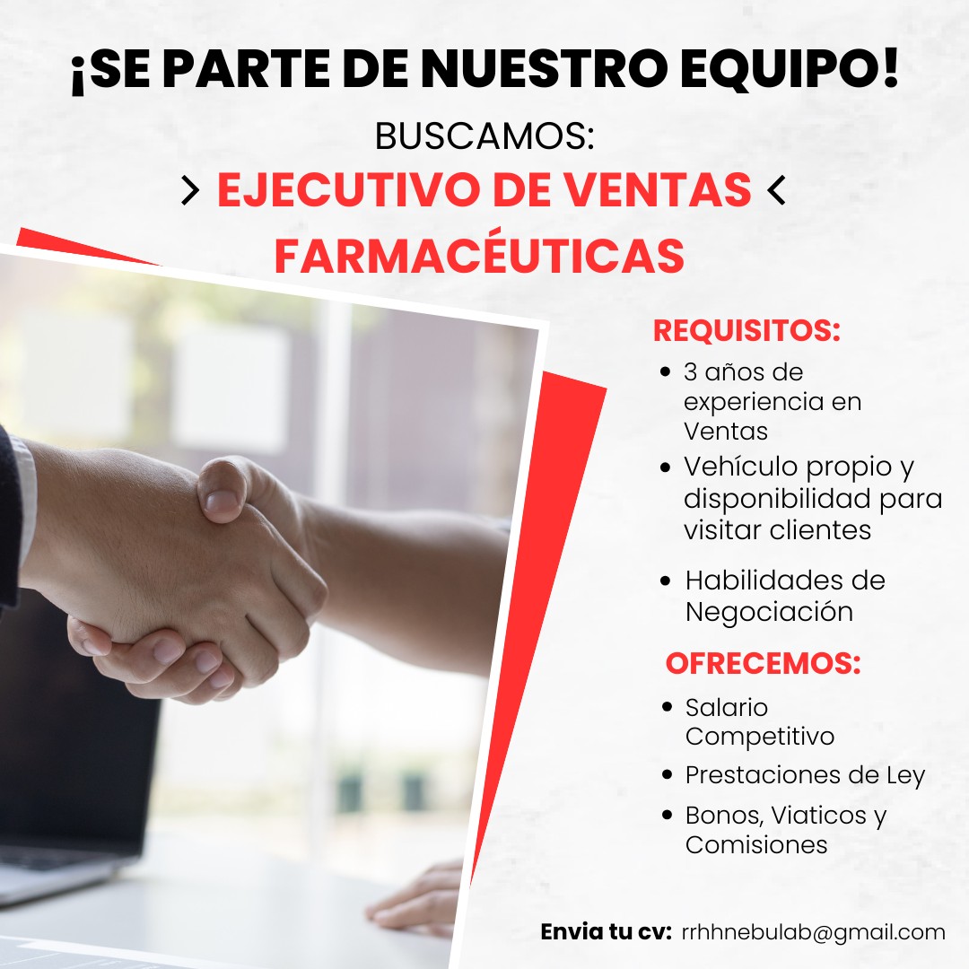 empleos disponibles - EJECUTIVO DE VENTAS MEDICAS 0