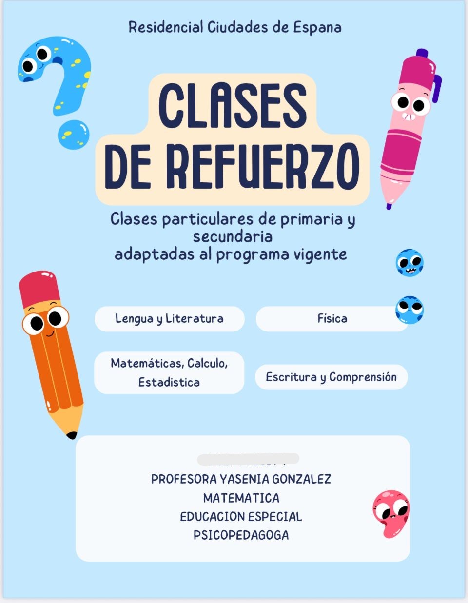 cursos y clases - CLASES PARTICULARES MATEMATICA LENGUAJE Y ORTOGRAF