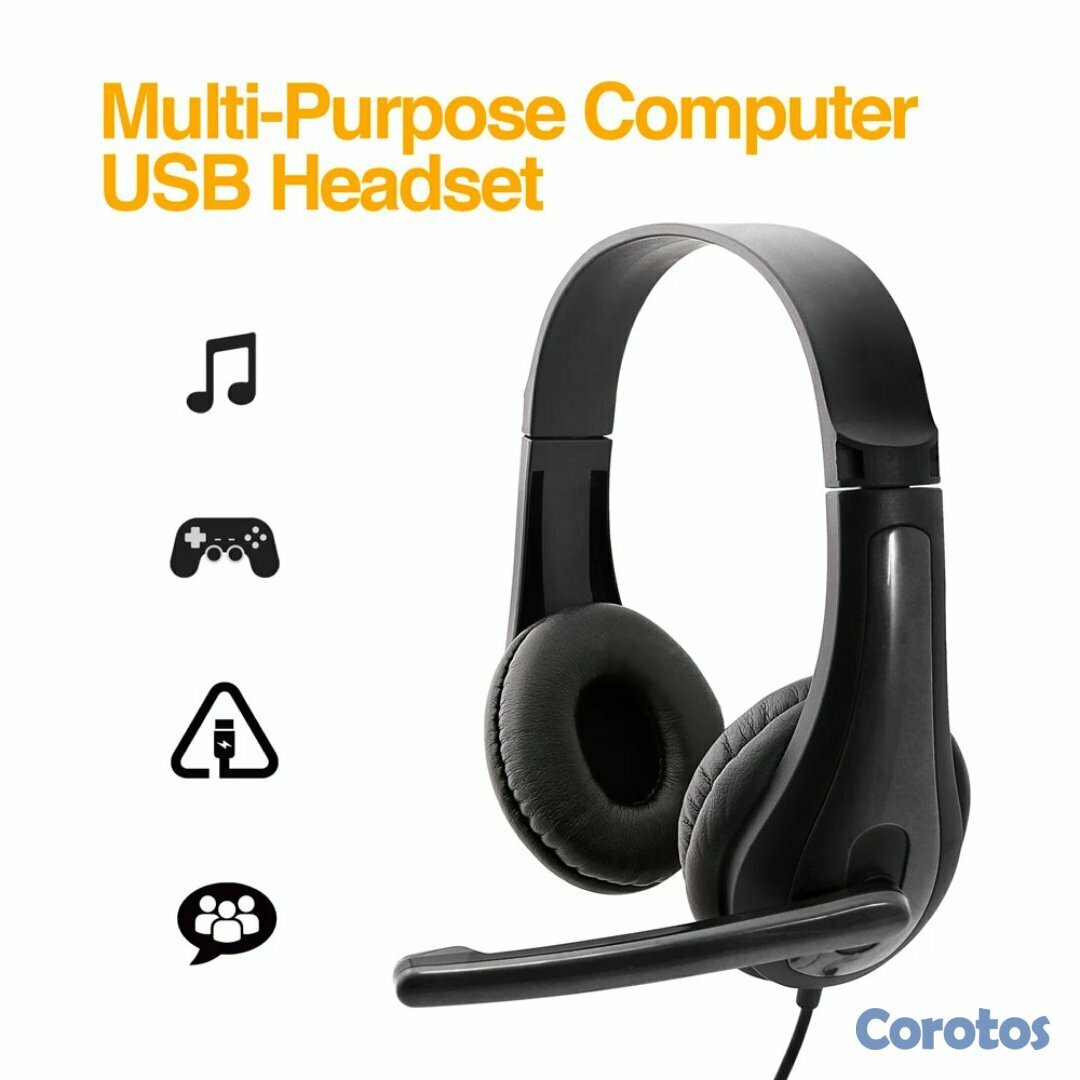 computadoras y laptops - AUDIFONO Y MICROFONO USB ARGOM ESPECIALMENTE PARA ESTUDIANTE ,LIVIANO  2