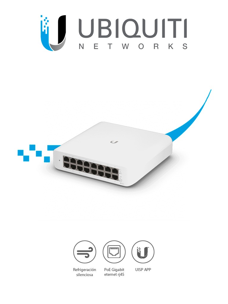 computadoras y laptops - SWITCH 16 PUERTOS UBIQUITI UNIFI, 10/100/1000MBPS, (8 PUERTOS POE) PUERTOS INDEP