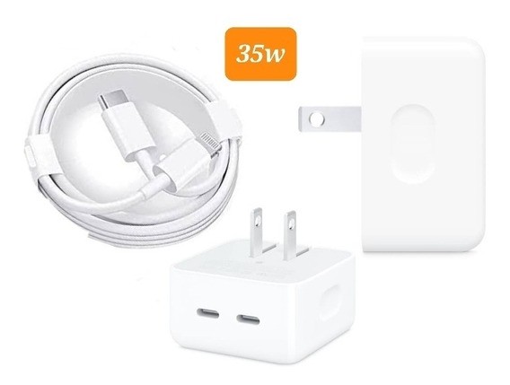 accesorios para electronica - Cargador compacto con puerto USB-C doble de 35W para iPhone 13 1