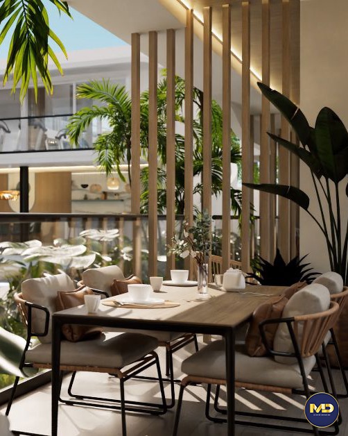 apartamentos - Apartamento amueblados a menos de 300 metros de la playa con gym y piscina  5