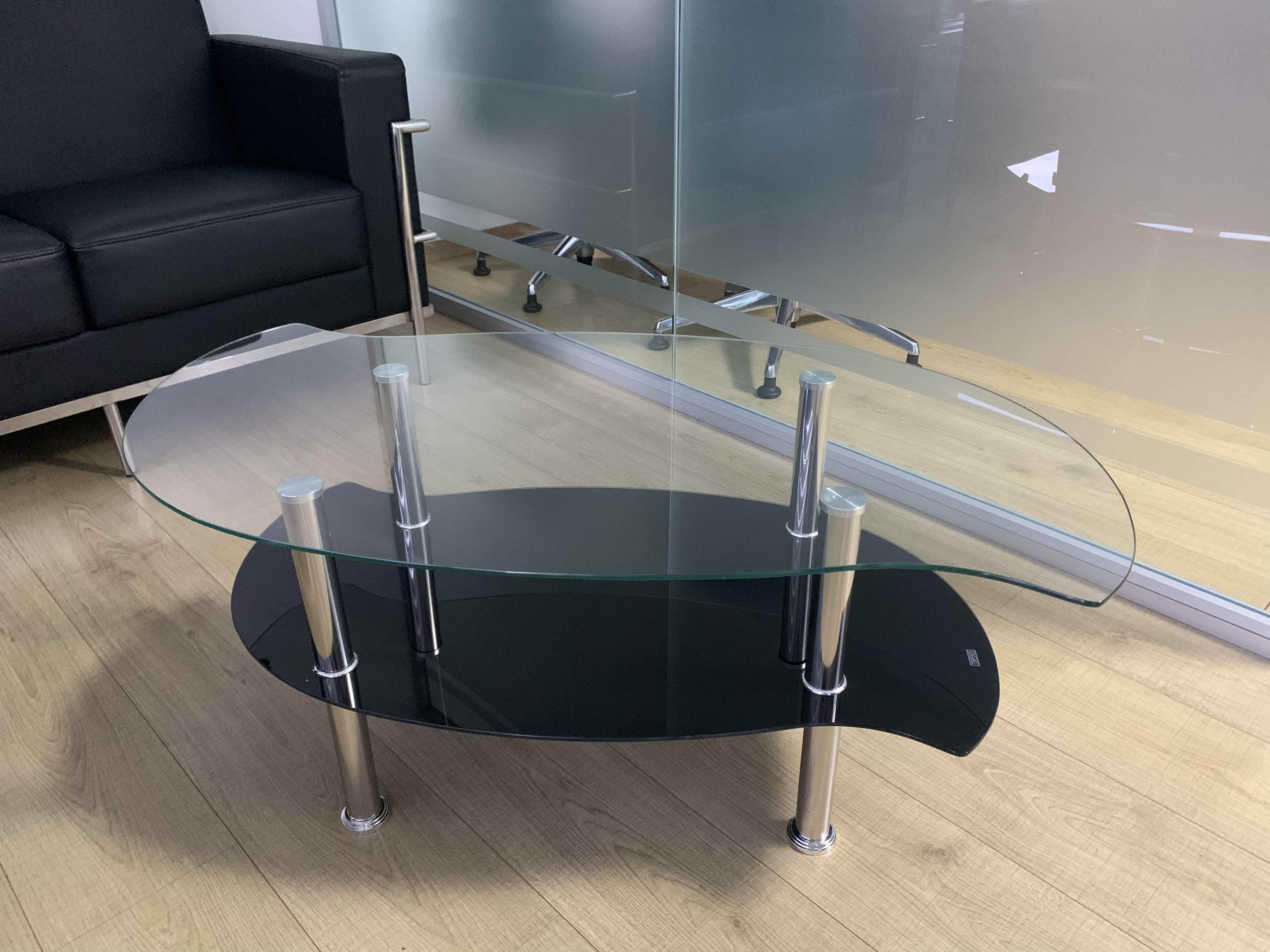 decoración y accesorios - MESA DE CENTRO Y MESA AUXILIAR CRISTAL TEMPLADO