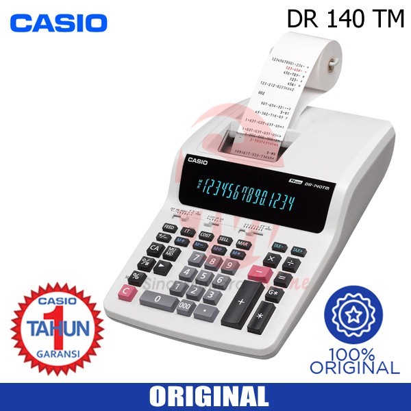 impresoras y scanners - CALCULADORA CASIO, SUMADORA DE PAPEL ,DR-140TM, PARA USO PESADO,ALTA CALIDAD