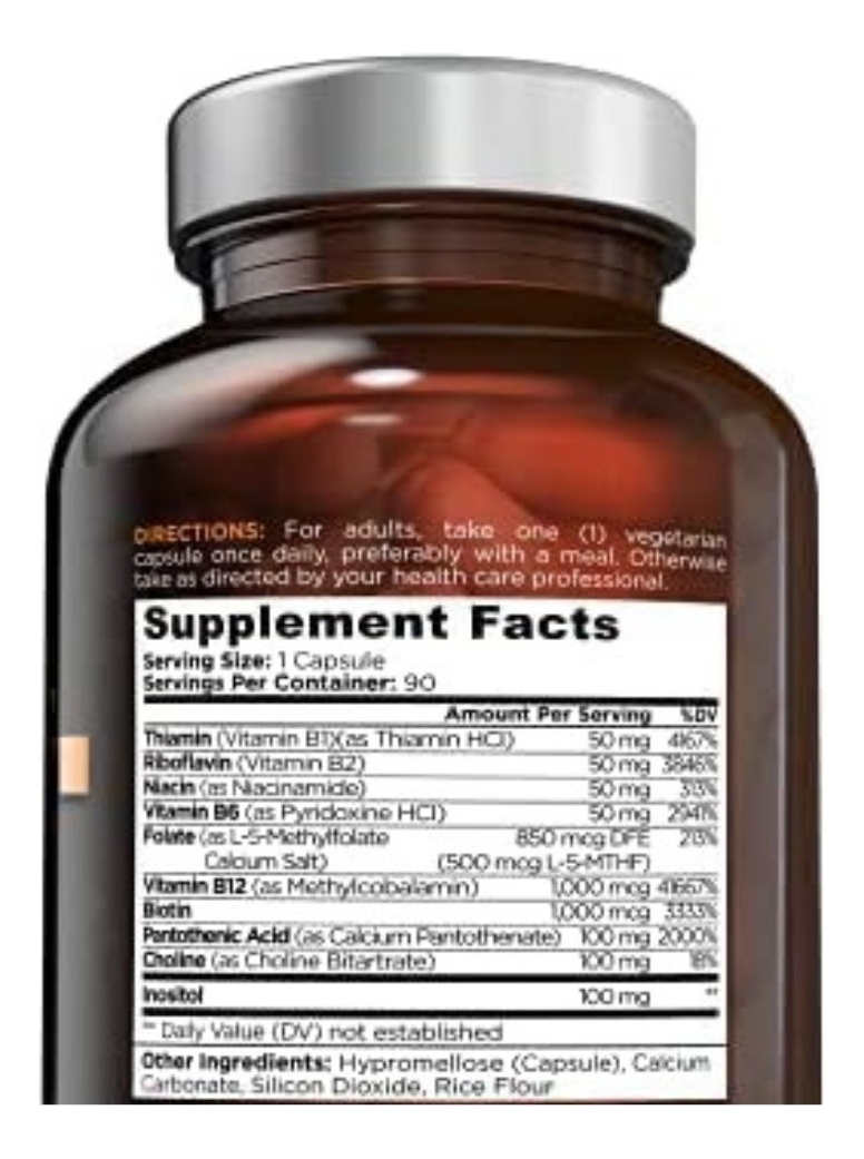 Salud y Equipamiento Médico - Complejo B 50mg 90 Cap Omnibiot - - Unidad A $3682 1