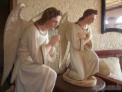 decoración y accesorios - se vende 2 hermosas estatuas de angeles  0