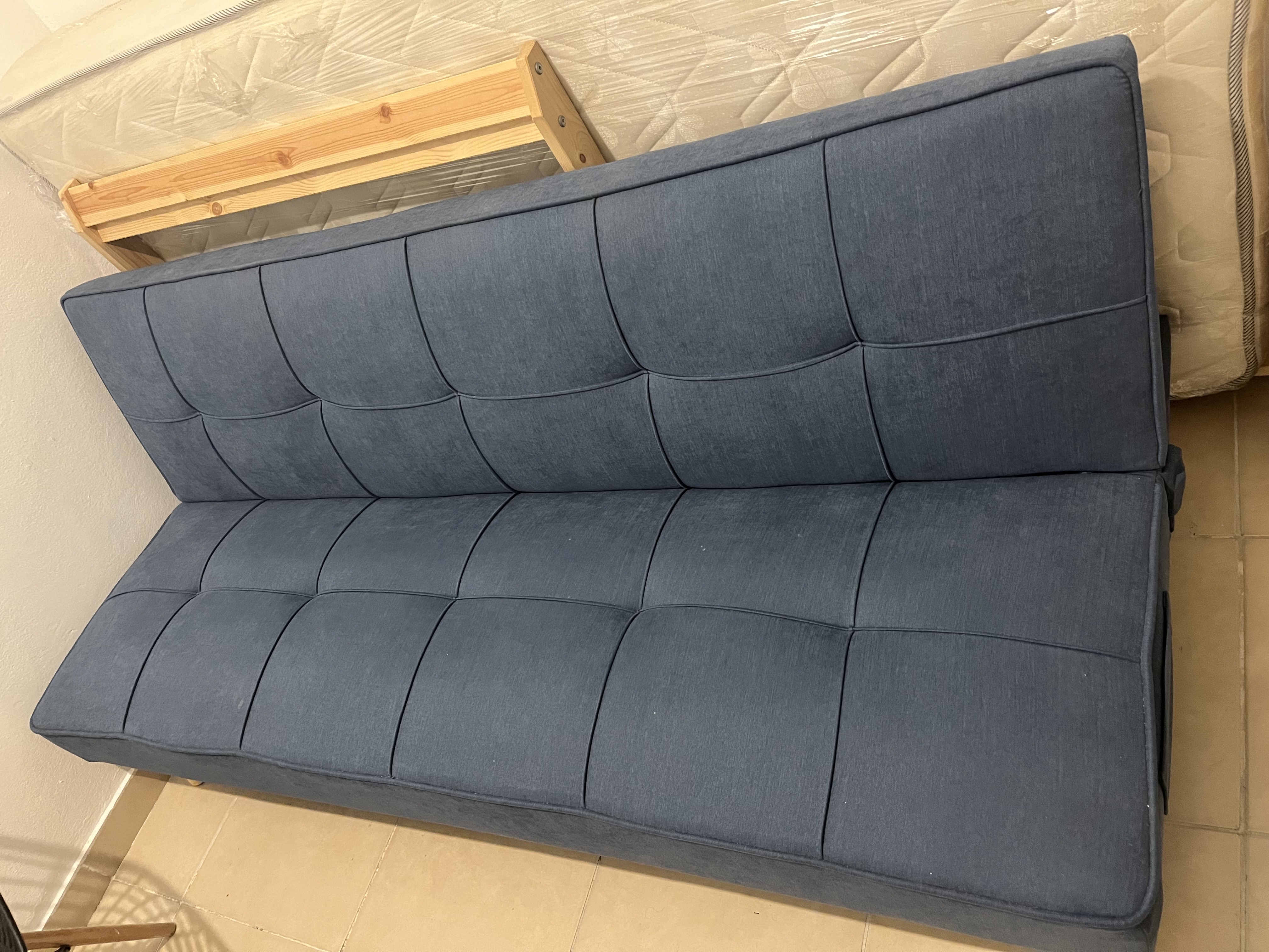 muebles y colchones - Sofá cama azul 0