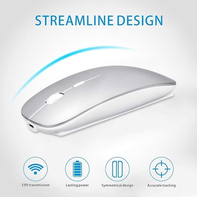 otros electronicos - Mouse inalámbrico Bluetooth recargable con Leds RGB 4