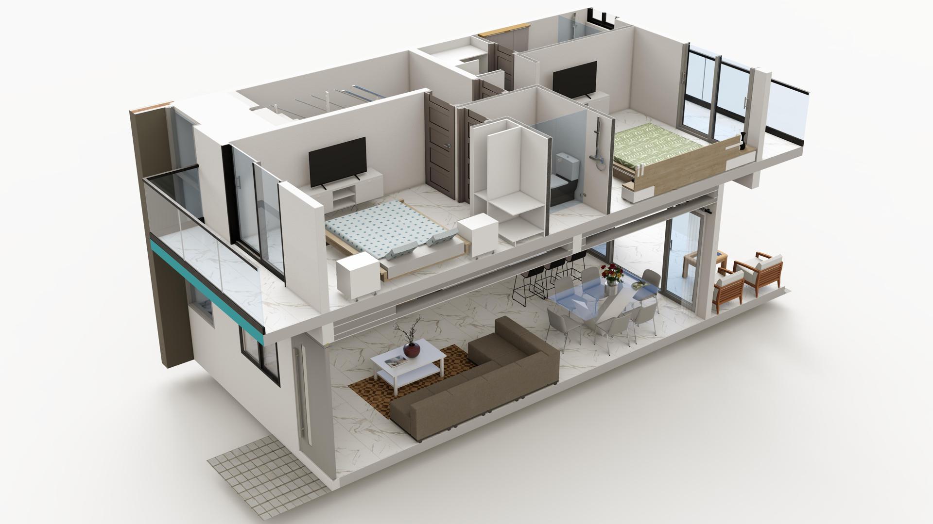 casas vacacionales y villas - Proyecto de Villas en Boca Chica a 2 minutos de la playa. 5