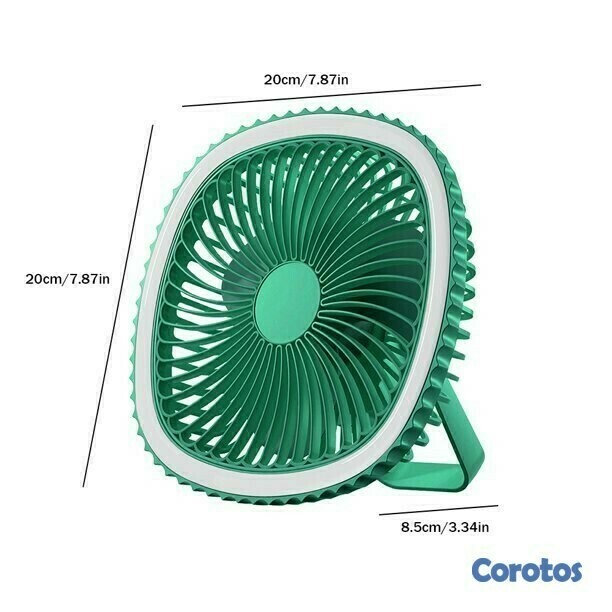 aires acondicionados y abanicos - Abanico recargable con luz led, portatil  2