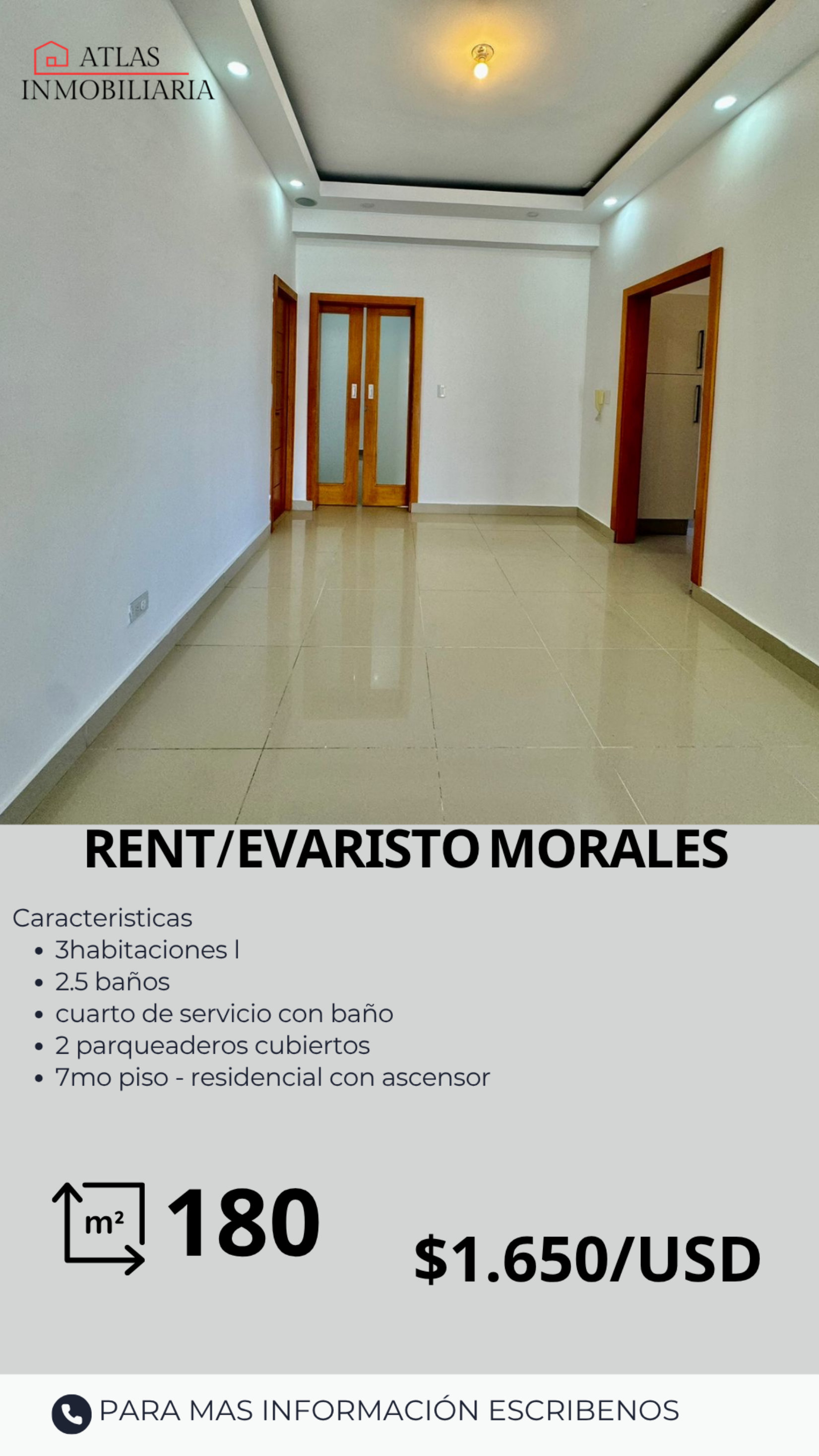 apartamentos - apartamento para alquiler en Evaristo Morales 0