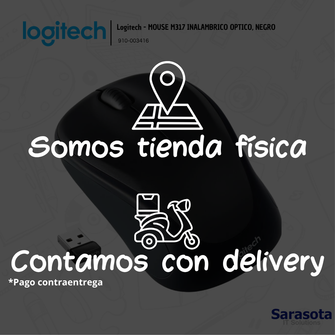 accesorios para electronica - Logitech - MOUSE M317 INALAMBRICO OPTICO, NEGRO 1