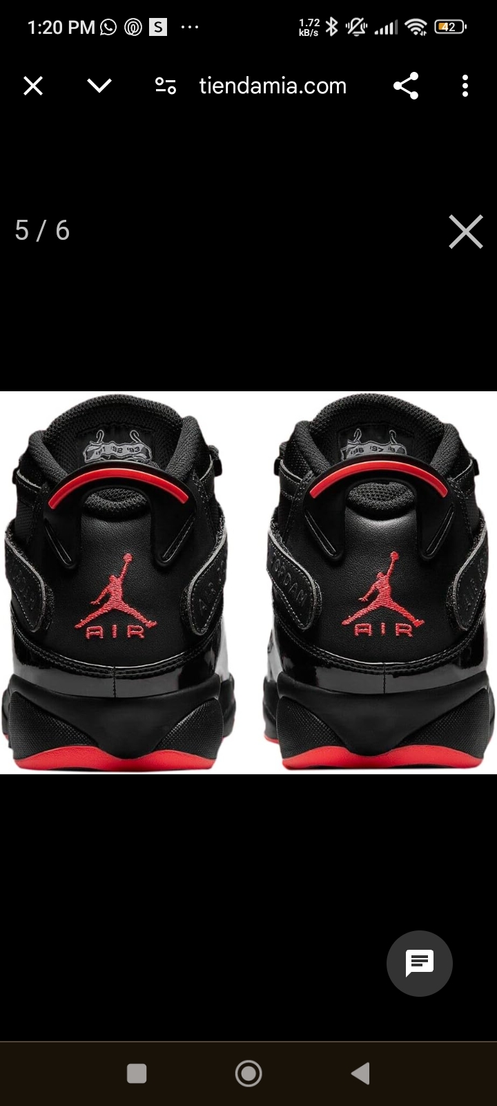 zapatos unisex - ✅Jordan 6 Ring Black infrared Bred Retro #11 Usa🇺🇸, #45 original ✅ 2