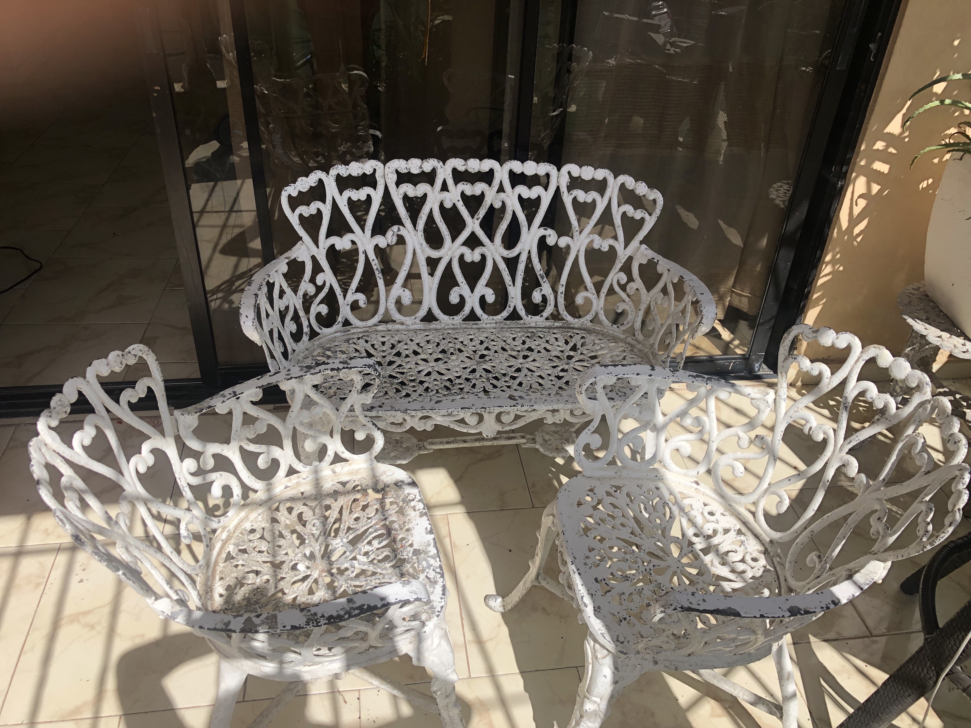 muebles y colchones - juego de terraza!  0