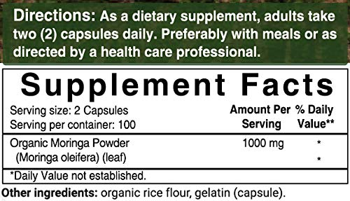 Salud y Equipamiento Médico - Capsulas De Moringa Organica De Maxima Potencia, 1000 Mg 4