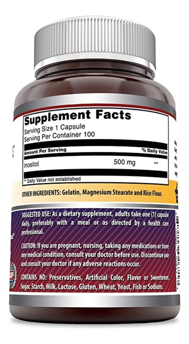 Salud y Equipamiento Médico - Inositol 500mg 100 caps - Unidad 1