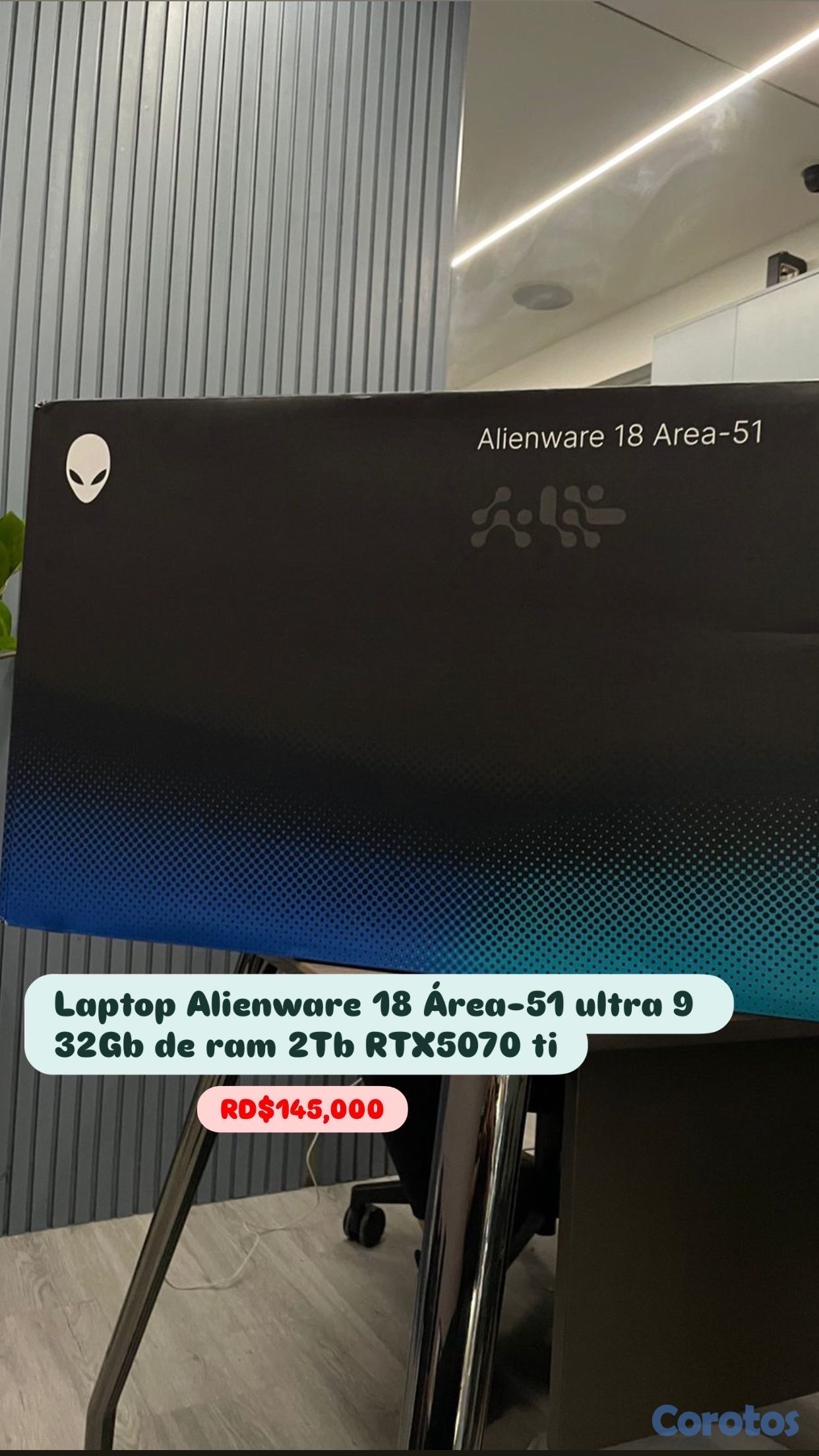 computadoras y laptops - LAPTOP ALIENWARE 18 ÁREA-51 ULTRA 9 32GB DE RAM/ 2TB SSD 