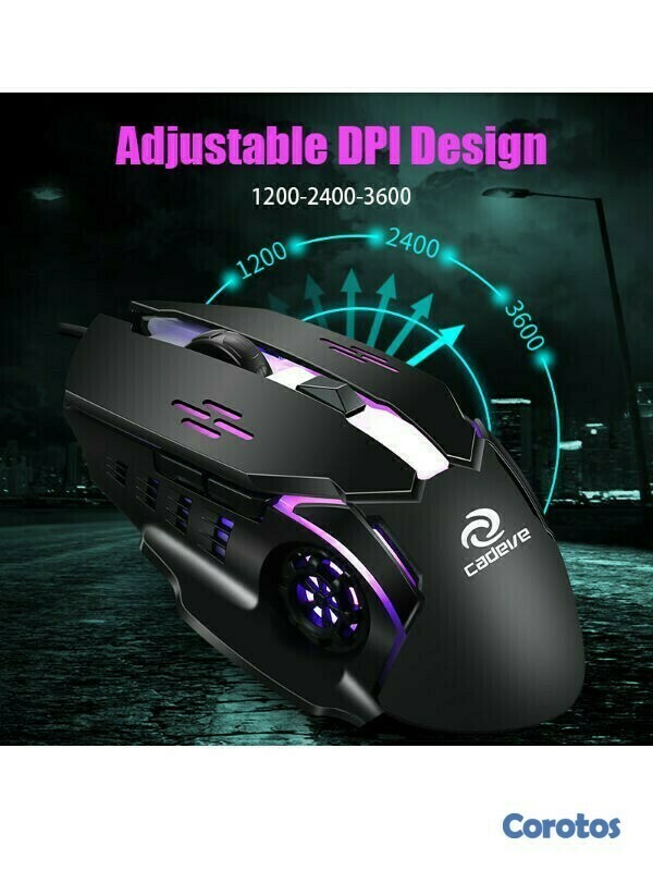 otros electronicos - Mouse gamer RGB VF52 3
