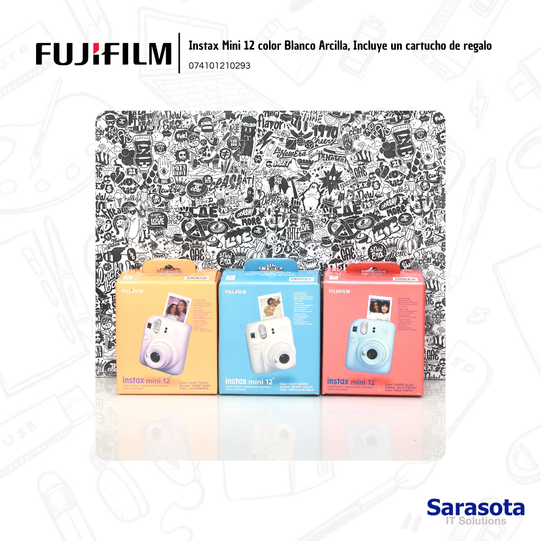 camaras y audio - Fujifilm Instax mini 12 blanco+ cartucho de regalo 1