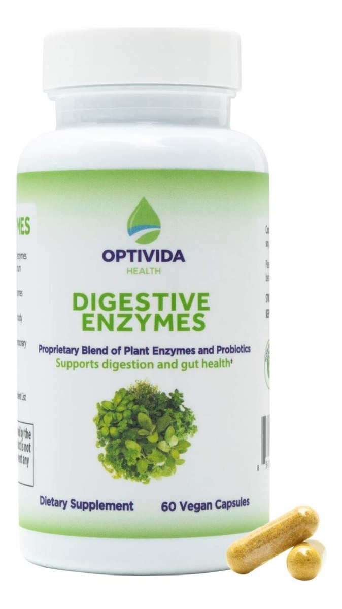 Salud y Equipamiento Médico - Enzimas Digestiva Optivid 60cap - - Unidad A $5374