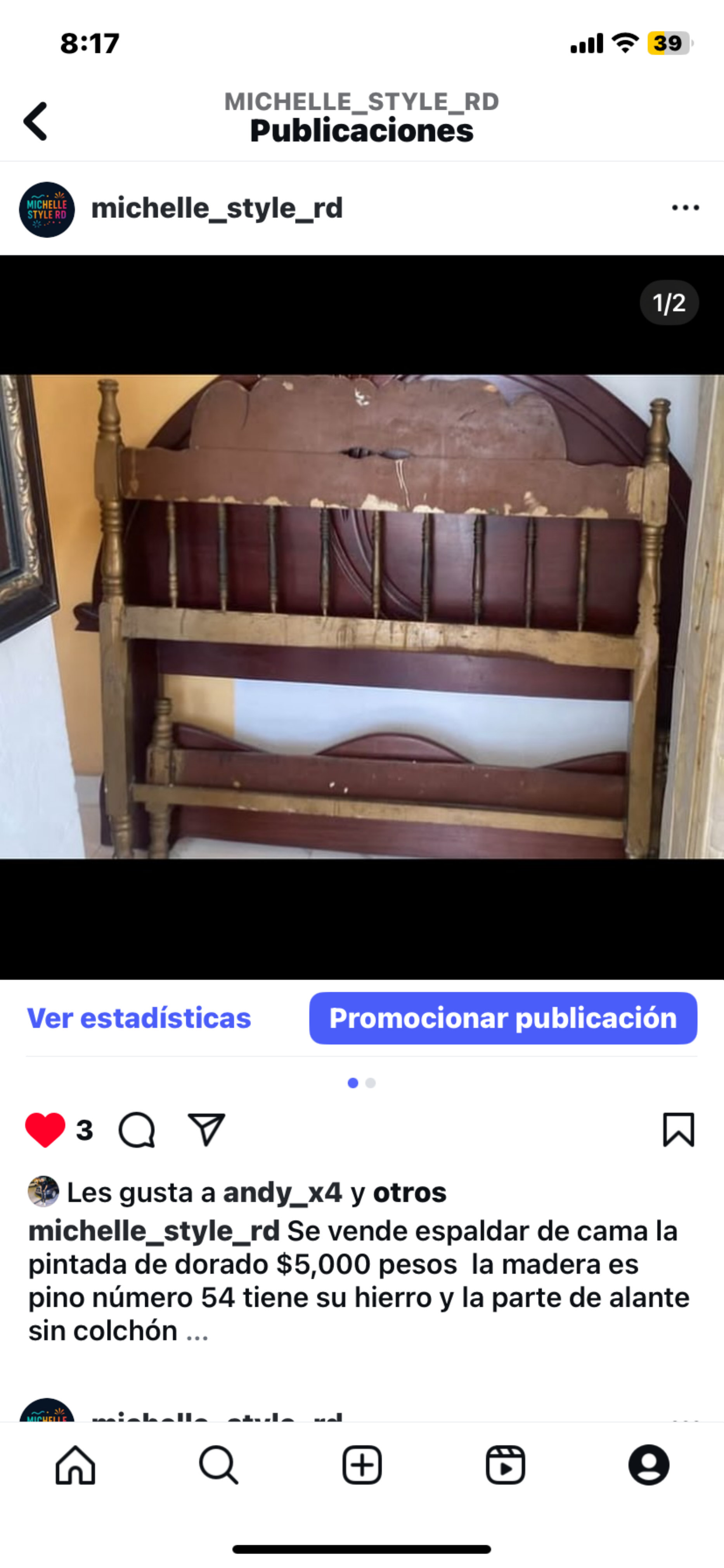 muebles y colchones - espaldar completo y colchón y base  1