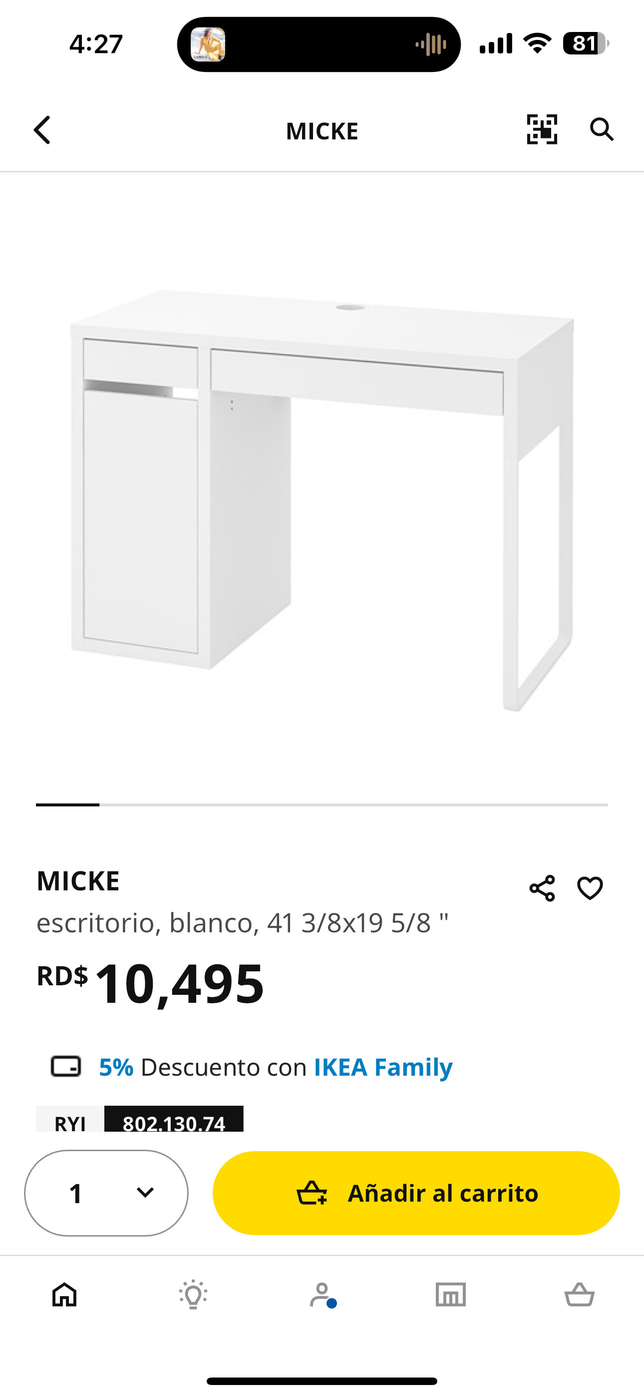 articulos de oficina - complemento de escritorio micke Ikea. 2