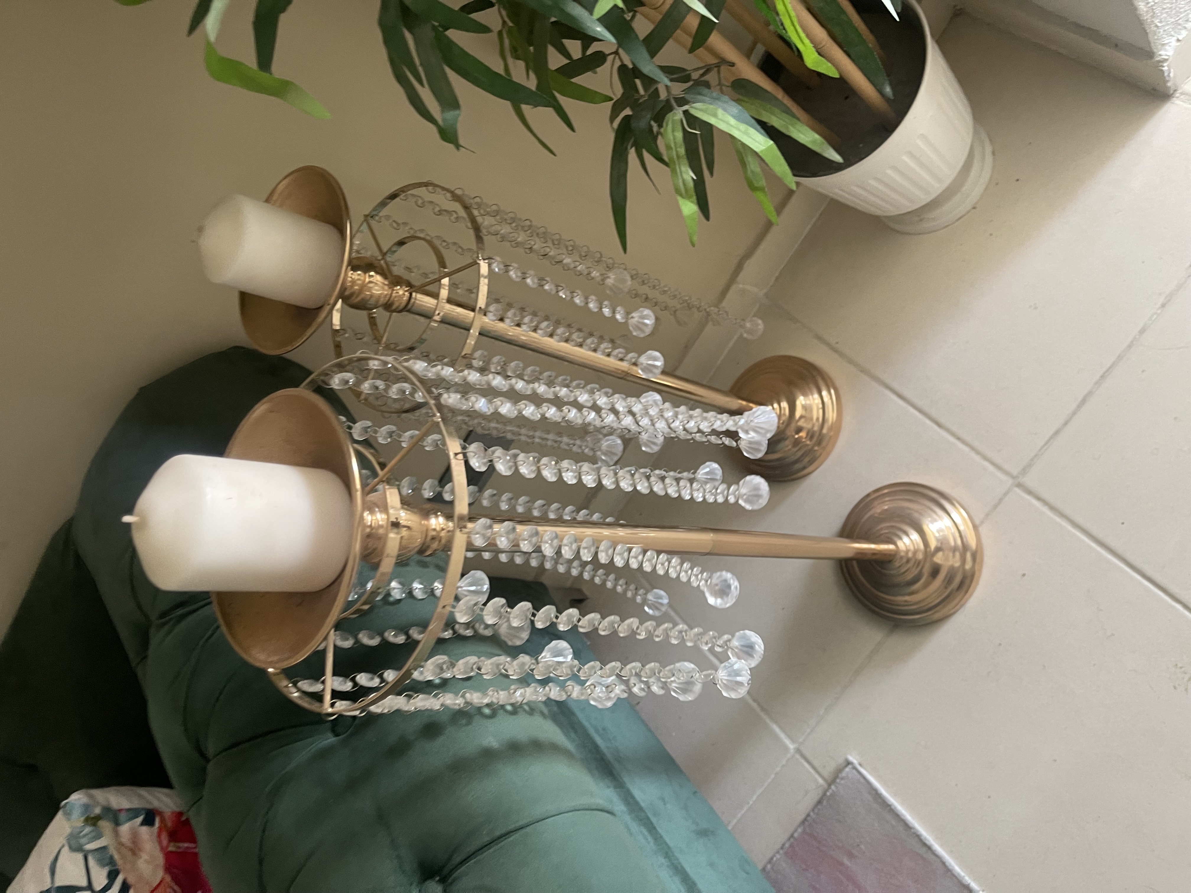 decoración y accesorios - juego de candelabros exclusivos oportunidad  2