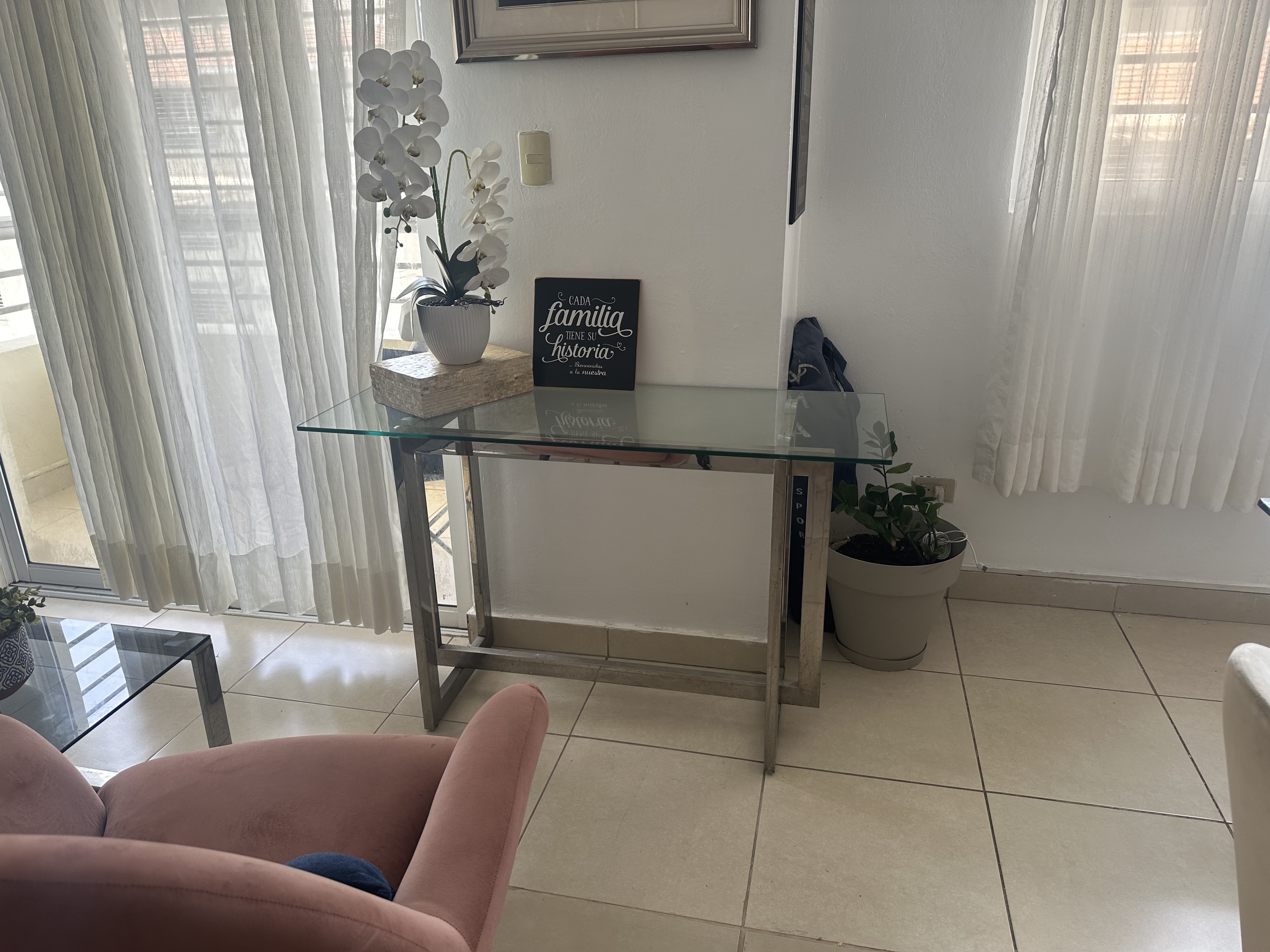 decoración y accesorios - Credenza acero inoxidable tope cristal  2