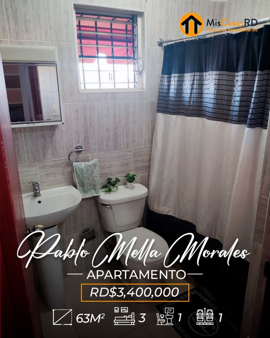 apartamentos - Apto. Pablo Mella Morales cerca de Plaza con todo 6