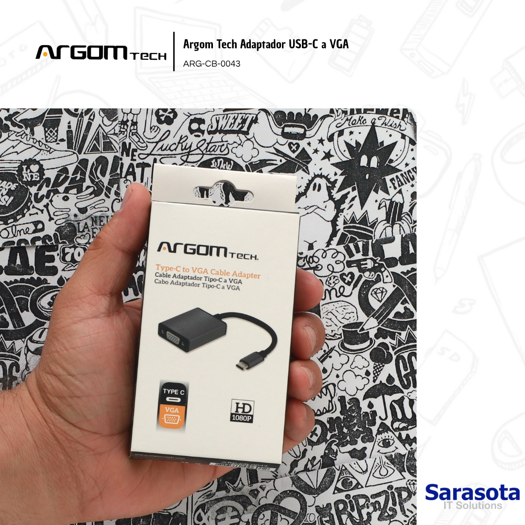 accesorios para electronica - Argom Tech Adaptador USB-C a VGA