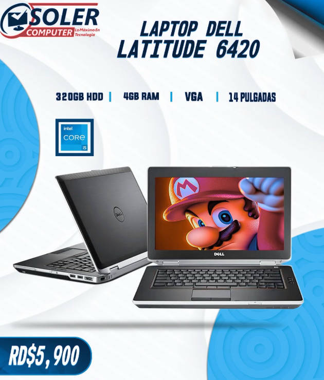 computadoras y laptops - Laptop Dell latitude 6420  Procesador CORE i5