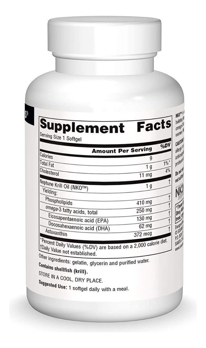 Salud y Equipamiento Médico - Aceite Krill 1000mg Source Natural 1