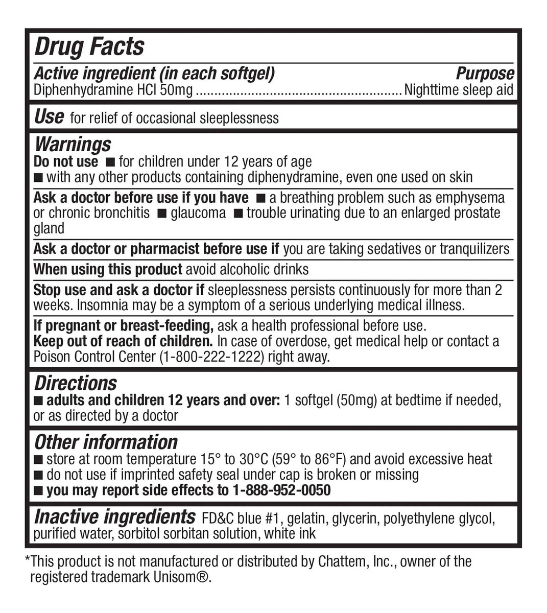 Salud y Equipamiento Médico - Ayuda Para Dormir, Difenhidramina, Hcl 50mg 250cap Healtha2z 3