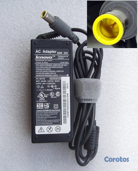 computadoras y laptops - CARGADOR FUENTE PARA LAPTOP LENOVO  CABEZA REDONDA 