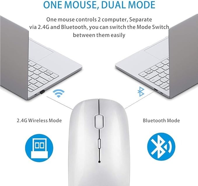 otros electronicos - Mouse inalámbrico Bluetooth recargable con Leds RGB 3