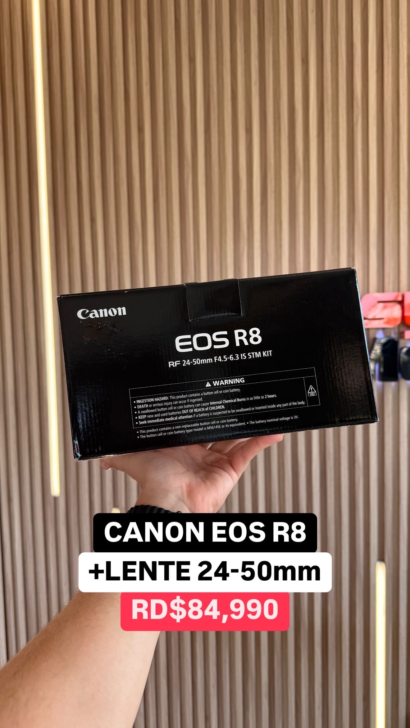 camaras y audio - CAMARA CANON EOS R8+LENTE 24-50MM SELLADA  0