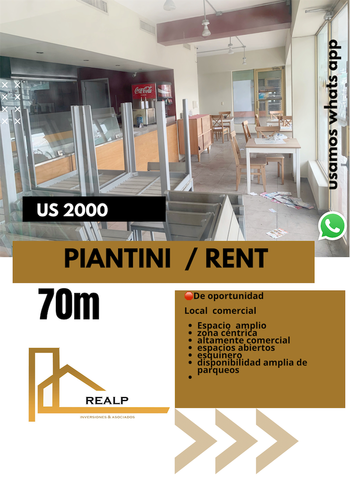 oficinas y locales comerciales - Local en Piantini  amplio 0