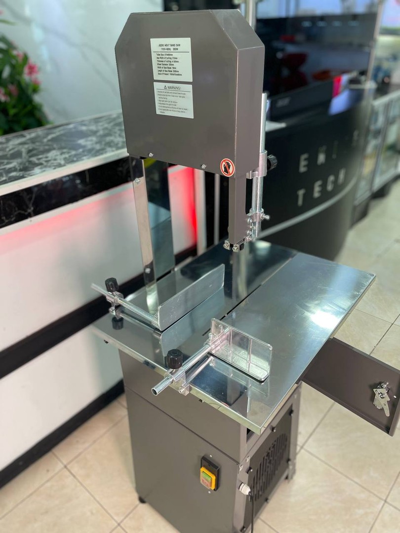 equipos profesionales - Sierra sin fin cortadora de hueso con base para cortar y moler carnes sinfin 4